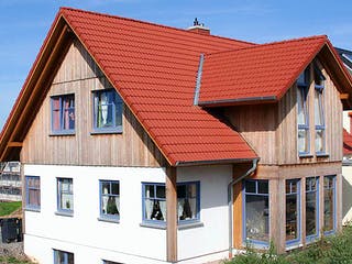 Fertighaus Patricia (KfW-Effizienzhaus 40 EE) von Dammann-Haus Schlüsselfertig ab 329000€, Außenansicht 1