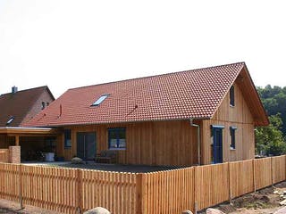 Fertighaus Rosi 2 (KfW-Effizienzhaus 40 EE) von Dammann-Haus Schlüsselfertig ab 372600€, Bungalow Außenansicht 2