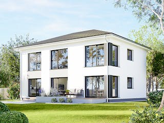 Fertighaus Plus 177 von Danwood Schlüsselfertig ab 426500€, Stadtvilla Außenansicht 1