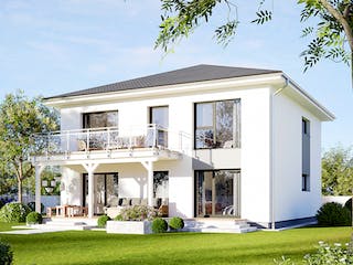Fertighaus Plus 204 von Danwood Schlüsselfertig ab 477400€, Stadtvilla Außenansicht 1