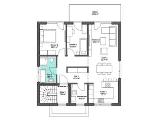 Fertighaus Plus 204 von Danwood Schlüsselfertig ab 477400€, Stadtvilla Grundriss 2