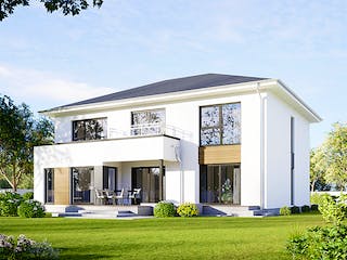 Fertighaus Plus 227 von Danwood Schlüsselfertig ab 524200€, Stadtvilla Außenansicht 1