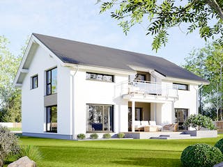 Fertighaus Plus 235 von Danwood Schlüsselfertig ab 529000€, Satteldach-Klassiker Außenansicht 1