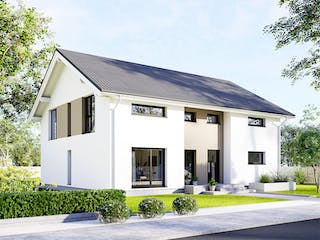 Fertighaus Plus 235 von Danwood Schlüsselfertig ab 529000€, Satteldach-Klassiker Außenansicht 2