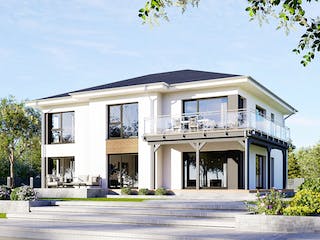 Fertighaus Plus 267 von Danwood Schlüsselfertig ab 590900€, Stadtvilla Außenansicht 1