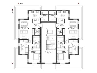 Fertighaus Poly 1100 W10 von Danwood, Cubushaus Grundriss 3