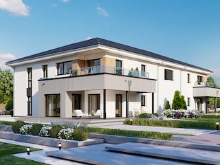 Fertighaus Poly 508 W4 von Danwood, Stadtvilla Außenansicht 1