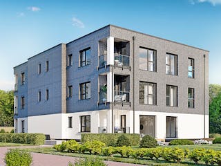 Fertighaus Poly 736 W6 von Danwood, Cubushaus Außenansicht 1