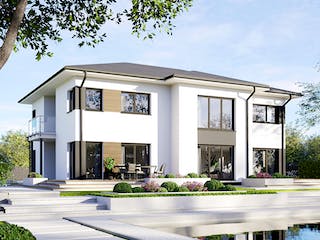 Fertighaus Privat 232 von Danwood Schlüsselfertig ab 553000€, Stadtvilla Außenansicht 1