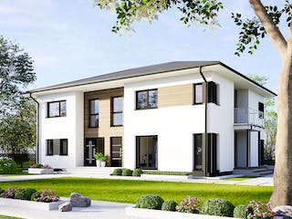 Fertighaus Privat 232 von Danwood Schlüsselfertig ab 553000€, Stadtvilla Außenansicht 2