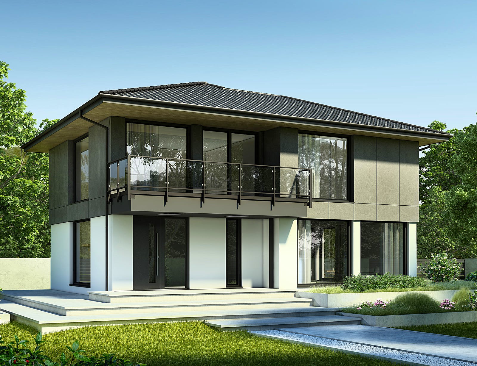 Fertighaus Next 170 WD von Danwood - NEXT by Danwood Schlüsselfertig ab 545000€, Stadtvilla Außenansicht 1