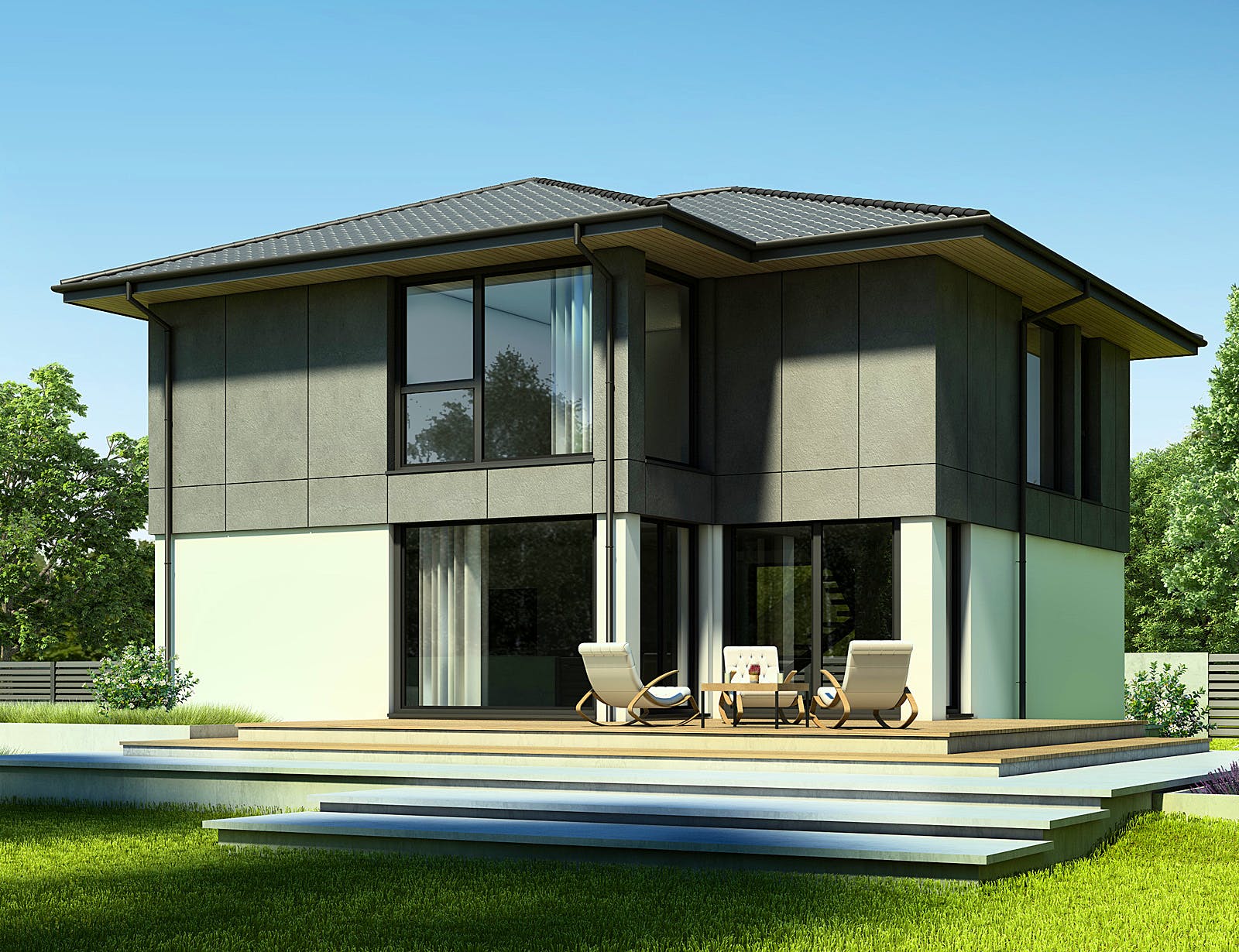Fertighaus Next 170 WD von Danwood - NEXT by Danwood Schlüsselfertig ab 545000€, Stadtvilla Außenansicht 2