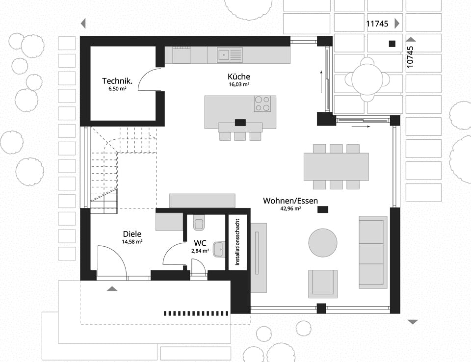 Fertighaus NEXT 176W von Danwood - NEXT by Danwood Schlüsselfertig ab 554400€, Stadtvilla Grundriss 1