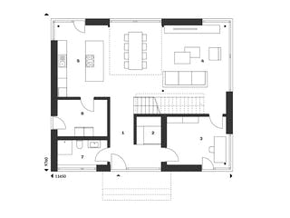 Fertighaus Vision 172 von Danwood - VISION by Danwood Schlüsselfertig ab 746900€, Satteldach-Klassiker Grundriss 1