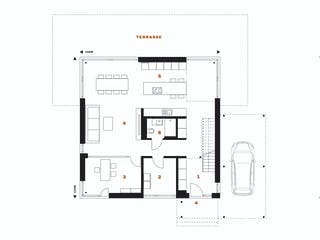 Fertighaus Vision 195 von Danwood - VISION by Danwood Schlüsselfertig ab 807100€, Cubushaus Grundriss 1