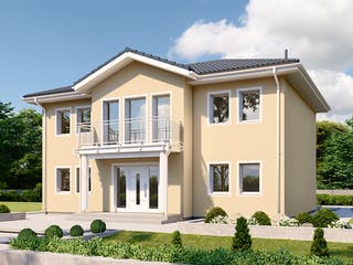 Fertighaus Classic 196 von Danwood Schlüsselfertig ab 396600€, Stadtvilla Außenansicht 2