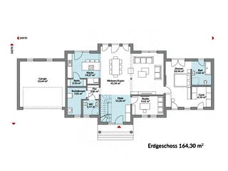 Fertighaus Classic 266 von Danwood Schlüsselfertig ab 537800€, Stadtvilla Grundriss 1