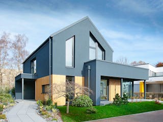 Fertighaus Musterhaus "S-Linie" Wuppertal von Danwood, Satteldach-Klassiker Außenansicht 1