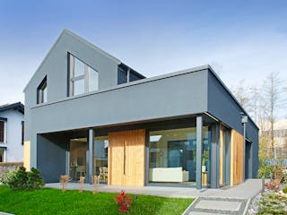 Fertighaus Musterhaus "S-Linie" Wuppertal von Danwood, Satteldach-Klassiker Außenansicht 2