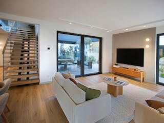 Fertighaus Musterhaus "S-Linie" Wuppertal von Danwood, Satteldach-Klassiker Innenansicht 2