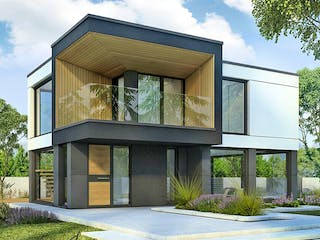 Fertighaus Next 145 - MH Fellbach von Danwood - NEXT by Danwood, Cubushaus Außenansicht 1