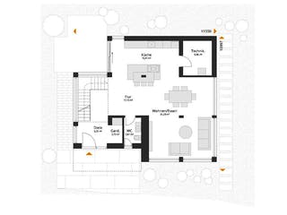 Fertighaus Next 145 - MH Fellbach von Danwood - NEXT by Danwood, Cubushaus Grundriss 1