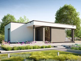 Fertighaus Next 80 F von Danwood - NEXT by Danwood Schlüsselfertig ab 276500€, Bungalow Außenansicht 1