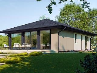 Fertighaus Next 90 W von Danwood - NEXT by Danwood Schlüsselfertig ab 299800€, Bungalow Außenansicht 1