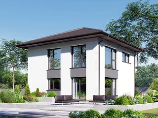 Fertighaus Park 118W von Danwood Schlüsselfertig ab 270300€, Stadtvilla Außenansicht 1