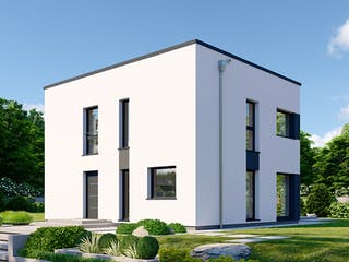 Fertighaus Park 133 CUBE von Danwood Schlüsselfertig ab 297900€, Cubushaus Außenansicht 2