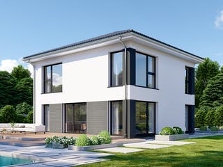 Fertighaus Park 133W von Danwood Schlüsselfertig ab 285200€, Stadtvilla Außenansicht 1