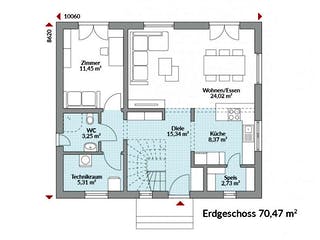 Fertighaus Park 140.1W von Danwood Schlüsselfertig ab 298400€, Stadtvilla Grundriss 1
