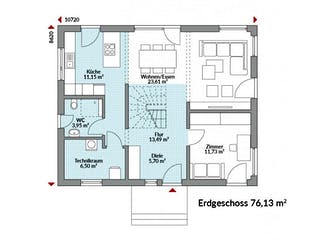 Fertighaus Park 151.1W von Danwood Schlüsselfertig ab 311100€, Stadtvilla Grundriss 1