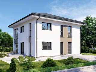 Fertighaus Park 168W von Danwood Schlüsselfertig ab 337100€, Stadtvilla Außenansicht 1