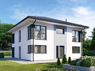 Fertighaus Park 180W von Danwood Schlüsselfertig ab 359900€, Stadtvilla Außenansicht 2