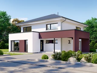 Fertighaus Park 186W von Danwood Schlüsselfertig ab 402300€, Stadtvilla Außenansicht 1