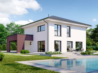 Fertighaus Park 186W von Danwood Schlüsselfertig ab 402300€, Stadtvilla Außenansicht 2