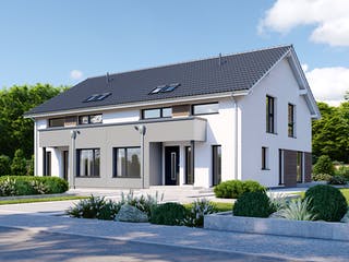 Fertighaus Partner 151 von Danwood Schlüsselfertig ab 316600€, Satteldach-Klassiker Außenansicht 1