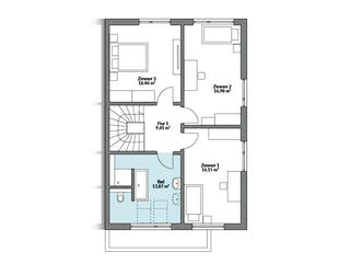 Fertighaus Partner 151 von Danwood Schlüsselfertig ab 316600€, Satteldach-Klassiker Grundriss 2
