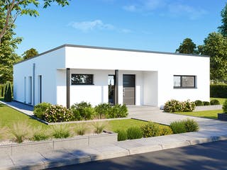 Fertighaus Perfect 120 Cube von Danwood Schlüsselfertig ab 296700€, Bungalow Außenansicht 1