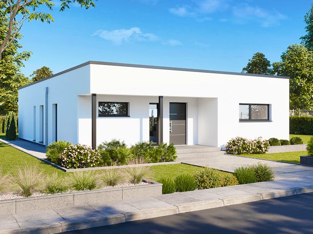 Fertighaus Perfect 120 Cube von Danwood Schlüsselfertig ab 296700€, Bungalow Außenansicht 1