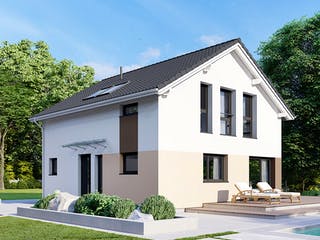 Fertighaus Point 121 von Danwood Schlüsselfertig ab 274300€, Satteldach-Klassiker Außenansicht 1