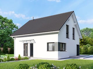 Fertighaus Point 126.1 von Danwood Schlüsselfertig ab 251100€, Satteldach-Klassiker Außenansicht 1