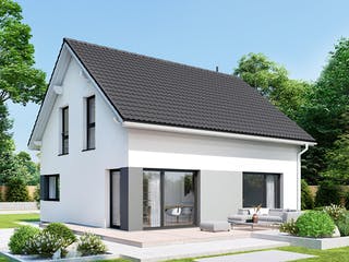 Fertighaus Point 126.1 von Danwood Schlüsselfertig ab 251100€, Satteldach-Klassiker Außenansicht 2