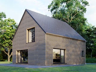 Fertighaus Point 128.1 von Danwood Schlüsselfertig ab 262200€, Satteldach-Klassiker Außenansicht 2