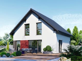 Fertighaus Point 128 von Danwood Schlüsselfertig ab 255100€, Satteldach-Klassiker Außenansicht 1