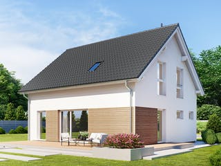 Fertighaus Point 130 von Danwood Schlüsselfertig ab 258900€, Satteldach-Klassiker Außenansicht 1