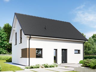 Fertighaus Point 133.1 von Danwood Schlüsselfertig ab 285300€, Satteldach-Klassiker Außenansicht 2