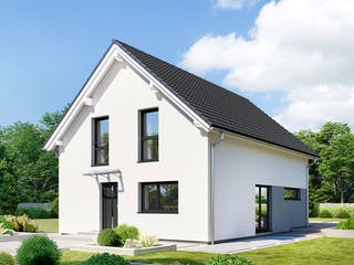 Fertighaus Point 138.1 von Danwood Schlüsselfertig ab 276600€, Satteldach-Klassiker Außenansicht 2