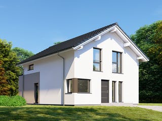 Fertighaus Point 143 von Danwood Schlüsselfertig ab 304400€, Satteldach-Klassiker Außenansicht 2